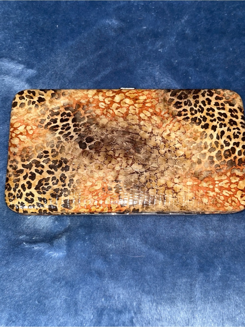 Leopard Print Women's Clutch Wallet in Brown & Tan